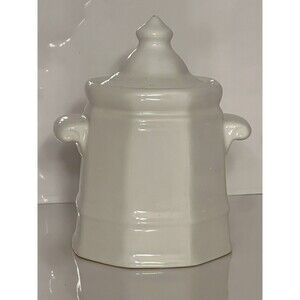 Pfaltzgraff Heritage White Sugar Bowl Collectible Container Lid Handles Kitchen